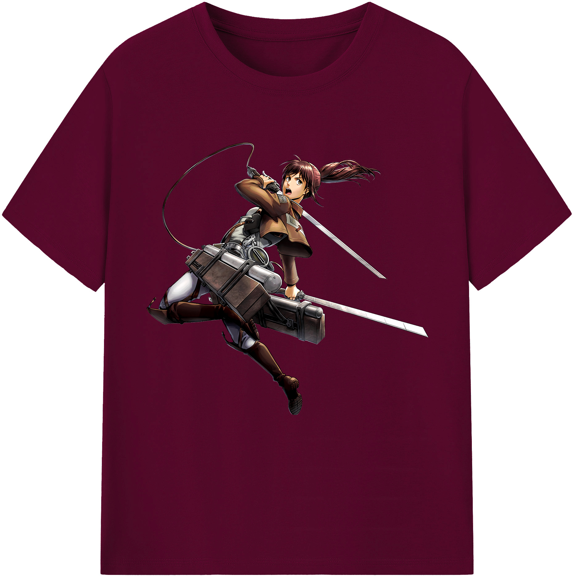 （画像用） 進撃の巨人 サシャ·ブラウス Attack on Titan Sasha Blaus レディースカジュアルプリントTシャツ（綿100％）
